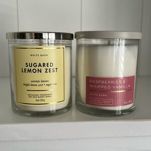 White Barn Sugared Lemon Zest Candle & Raspberries Whipped Vanilla